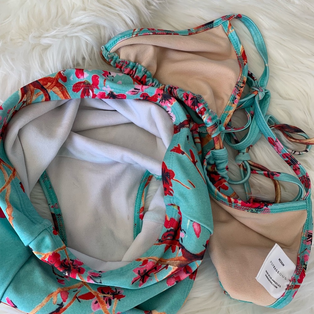 NWOT! Poprageous AZ Iced Tea High-Waist Bikini Set - Picture 7 of 8